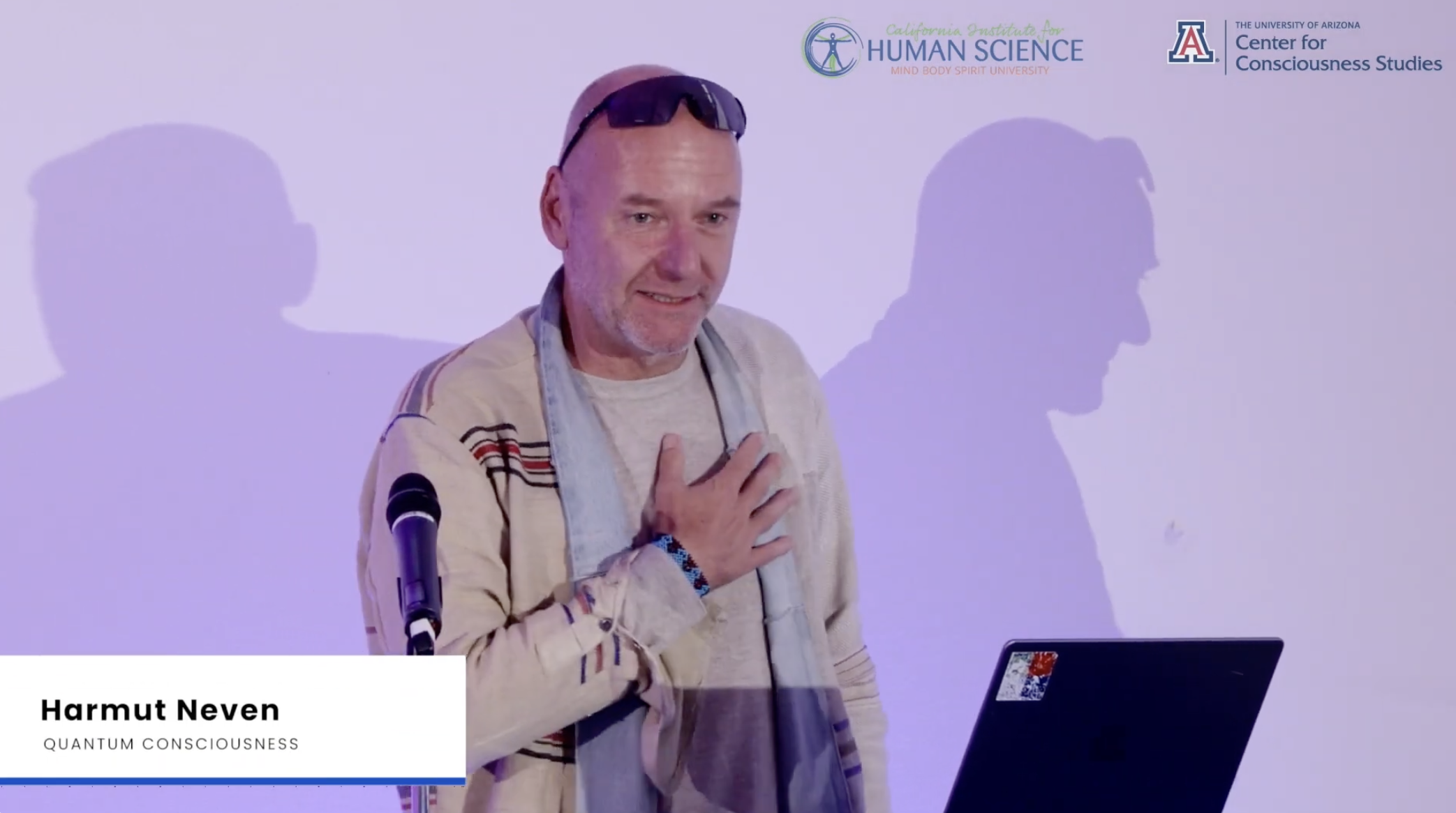 Hartmut Neven delivering keynote at CIHS